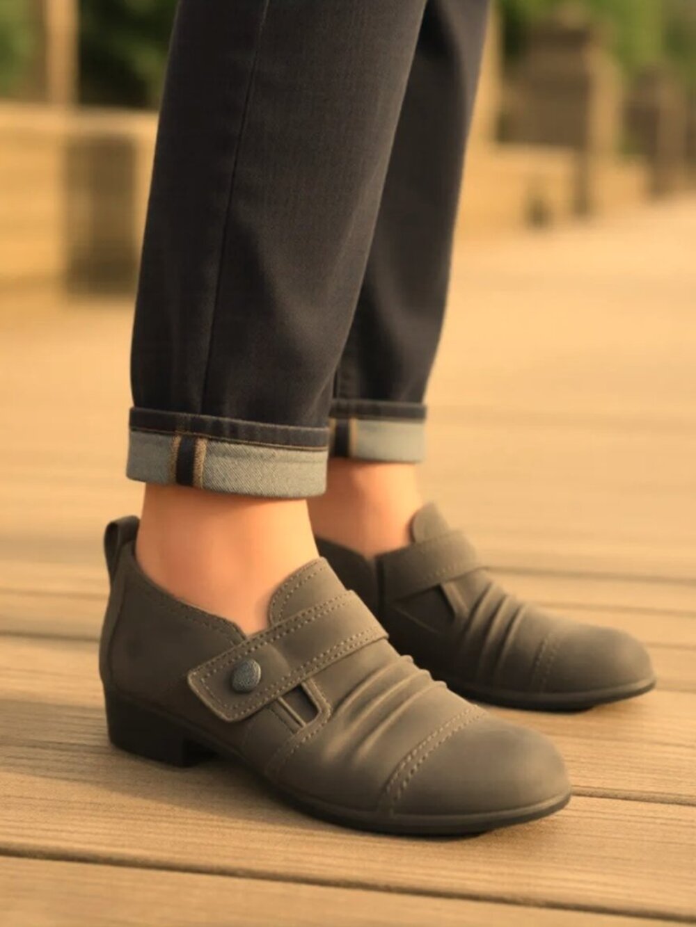 Cobb Hill Nadine nubuck suede slip-on mocha brown loafer flat US10 =EU41 =UK7.5